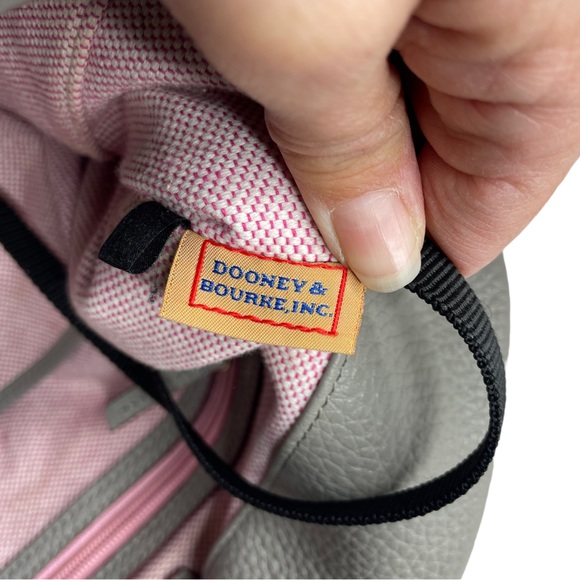 Dooney & Bourke | Pebble Grain Leather Logo Lock Sac in Gray - Picture 5 of 11